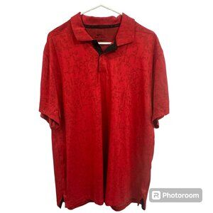 Nike Dry Fit Dark Red with Stylish Pint Vertical Mesh Golf Polo